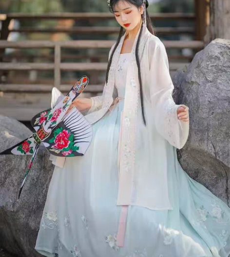 包邮梨花渡澄锦 宋制褙子L码 上衣,L尺码...