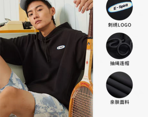 转卖鸿星尔克连帽卫衣男2021秋季新款男薄...