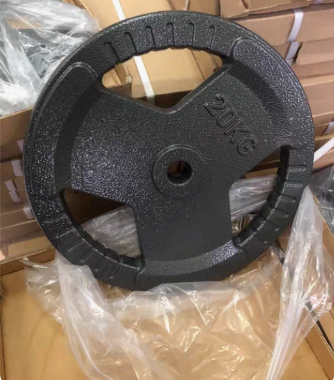 烤漆杠铃片20kg*2片小孔20公斤杠铃片...