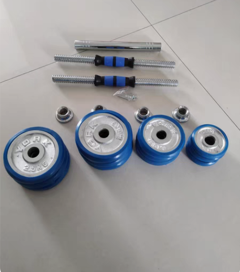 包邮电镀哑铃纯铁30斤 哑铃30斤可调节全...