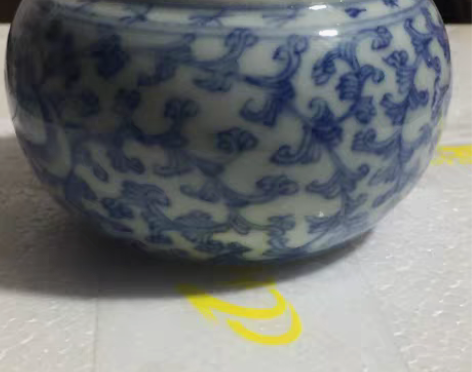 包邮细瓷青花水盂 精品 惜残如图 保真老 ...