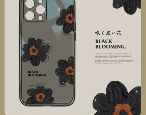 转卖适用于苹果13promax透明黑色手机...