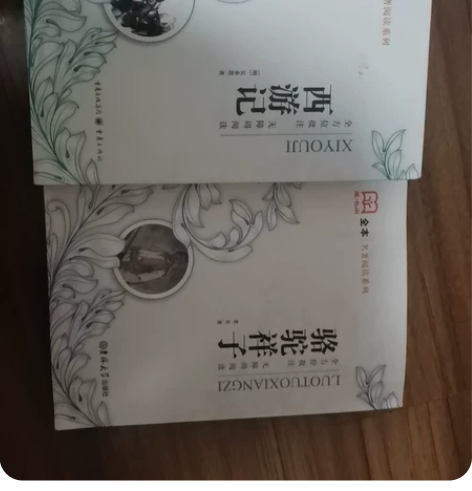 西游记,和骆驼祥子,初中的时候在书店原价买...