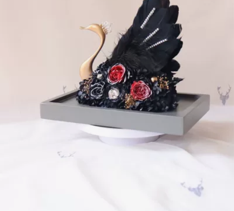 七夕永生花礼品,真花制作,永生花天鹅之梦 ...