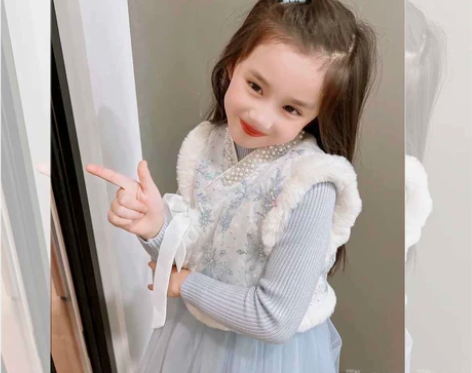 女童唐装连衣裙2022冬季新款拜年服洋气中...