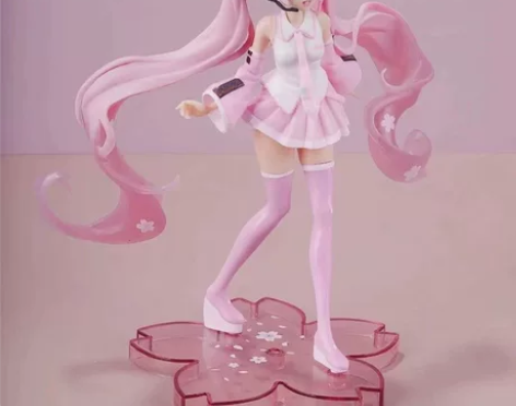 初音未来miku手办模型摆件樱花粉初音美少...