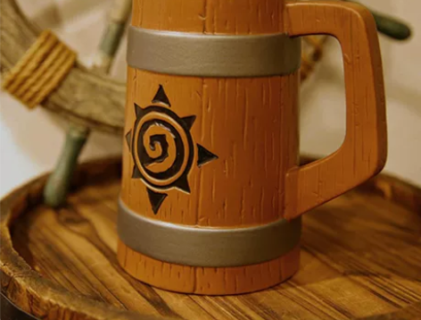【暴雪】炉石传说 Logo酒桶杯 陶瓷水杯...
