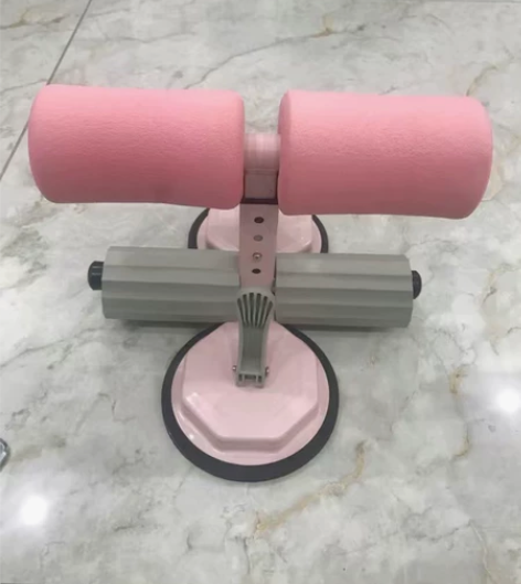 全新包邮 敲好看的灰粉色仰卧起坐辅助器固定...