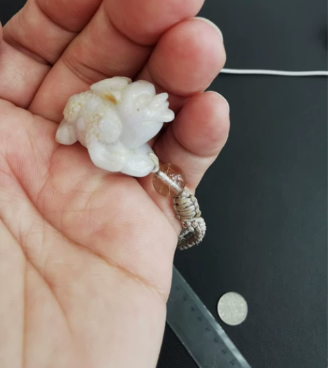 清仓放漏腾地方 翡翠紫罗兰貔貅小挂件,小玩...