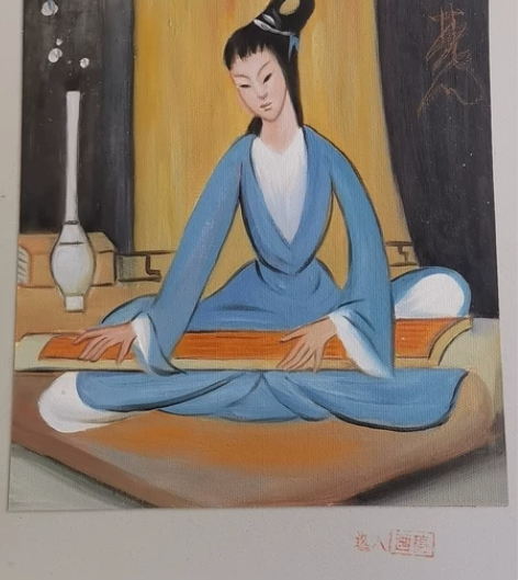 林风眠【仕女图6】央美手绘 尺寸:36*3...