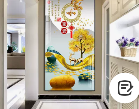 入户玄关装饰画走廊过道墙壁画竖版现代简约北...