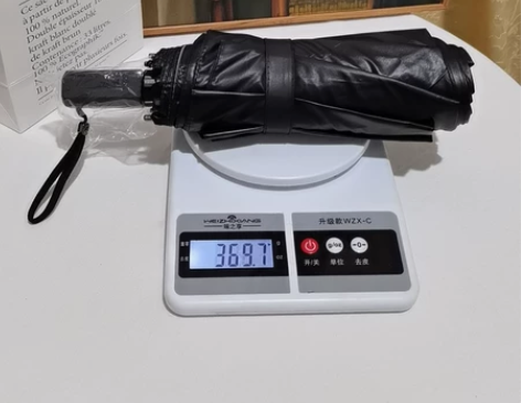 全新新品蕉下春韵五折包包伞 黑胶全遮不透光...