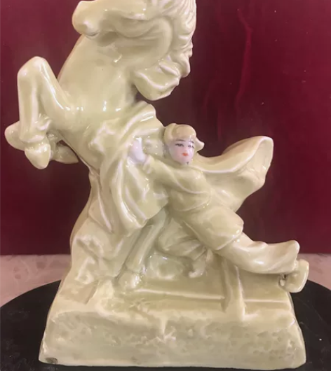 七十年代景德镇美术瓷厂,文革题材雕塑,《欧...