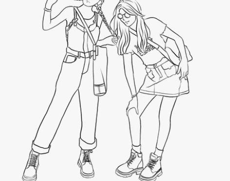 【黑白线稿线条头像 真人转手绘】漫画手绘卡...